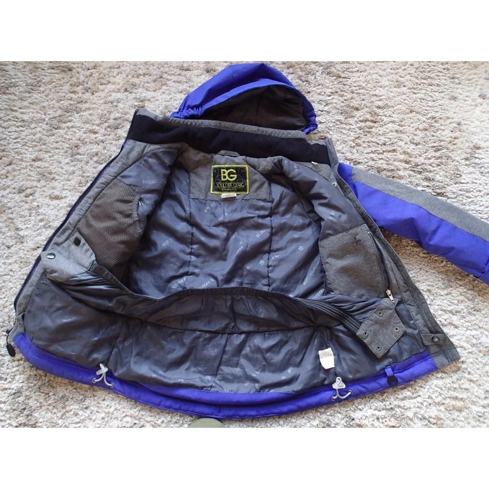 Boulder Gear Ski Jacket Girls Medium Purple Excellent Hooded‎ Winter Coat 8941R